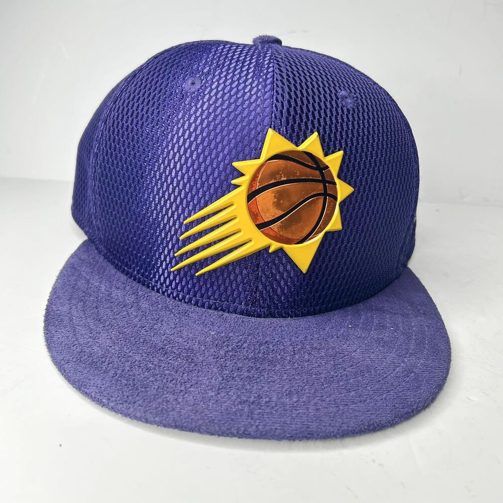 Phoenix Suns New Era 59Fifty  73/4 Fitted Hat Cap Purple Orange Flame Logo NBA